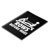 Rows Before Hoes – ローイングマおもしろいシントレーニング ノートブック (左側)