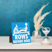 Rows Before Hoes – ローイングマおもしろいシントレーニング フォトプラーク (インサイチュ)