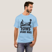 Rows Before Hoes – ローイングマおもしろいシントレーニング Tシャツ (正面フル)
