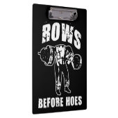 Rows Before Hoes - Barbellおもしろい Rowトレーニング クリップボード (右)