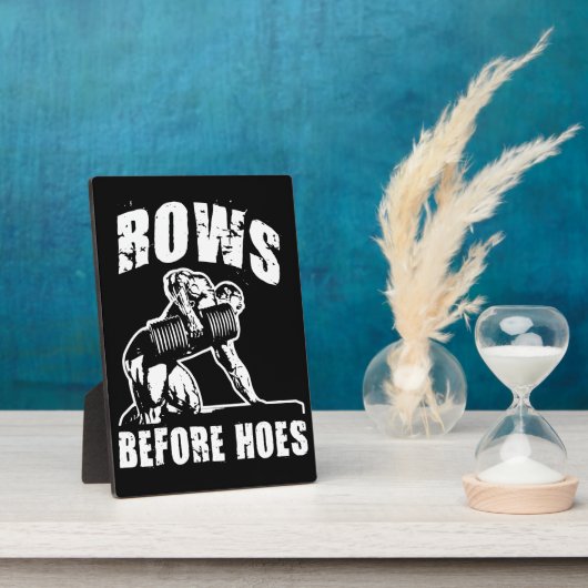 Rows Before Hoes - Dumbellおもしろい Rowトレーニング フォトプラーク (側面)