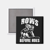 Rows Before Hoes - Dumbellおもしろい Rowトレーニング マグネット (正面/裏面)