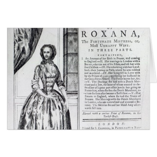 「Roxanaの幸運のへのFrontispiece (正面横)