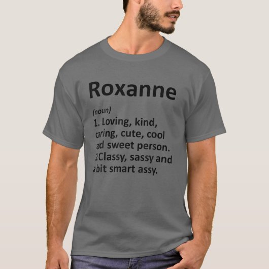 ROXANNE定義パーソナライズされたおもしろい誕生日GIF Tシャツ (正面)