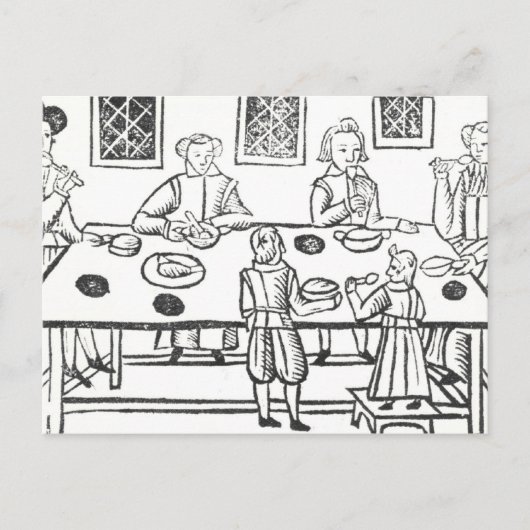 Roxburghe balladsから自宅で食事 ポストカード (正面)