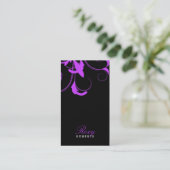 Roxyの311番の無地のな紫色および黒い 名刺 (スタンド正面)