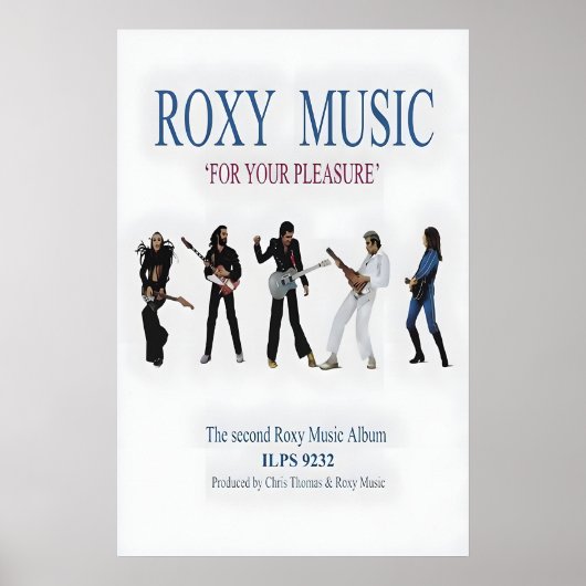 Roxy Music For your Pleasure US Promo Poster Print ポスター (正面)