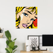 Roy Lichtenstのベクトル化ポップ・アートのされた再加工されたアート ポスター (ホームオフィス)