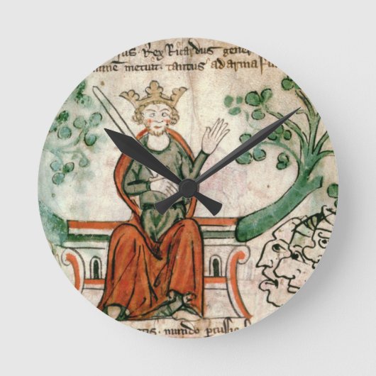 royal 20 A11リチャード一世(1157-99年)氏(ライオンHea ラウンド壁時計 (正面)