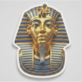 Royal 3D Golden Pharaoh Mask Die-Cut Sticker ملصق  シール (正面)