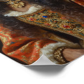 Royal Afghan Hound Portrait ポスター (角)