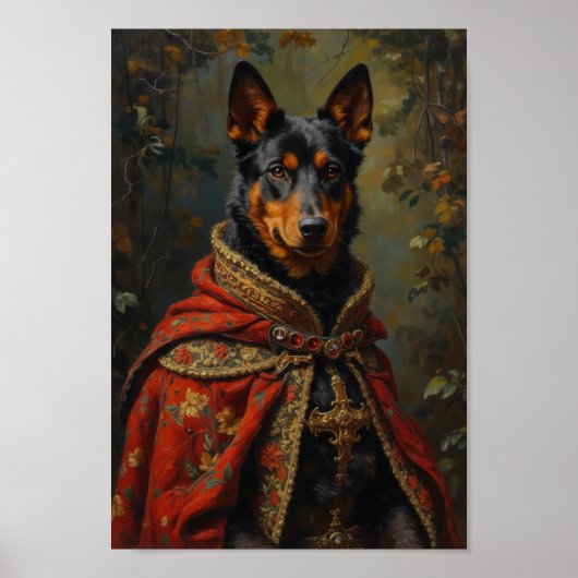 Royal Australian Kelpie Portrait ポスター (正面)