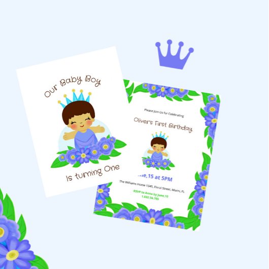 Royal baby boy 招待状