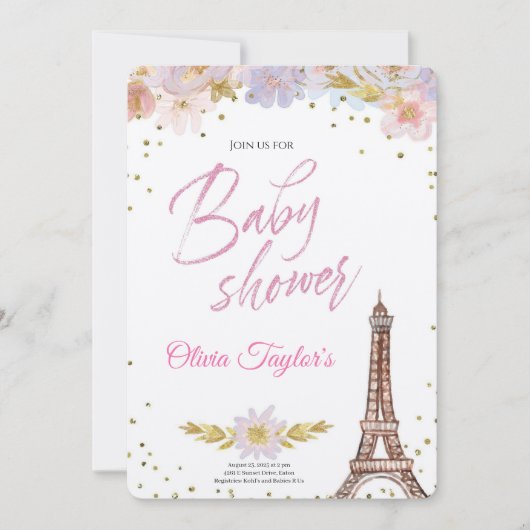 Royal Baby Shower in the Dream Castle 招待状 (正面)