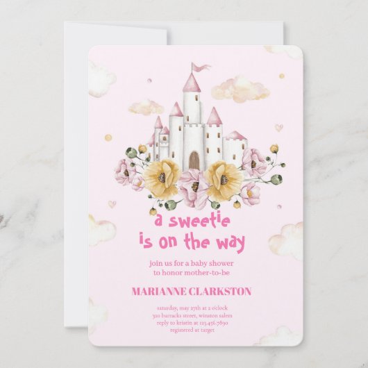 Royal Baby Shower in the Dream Castle 招待状 (正面)