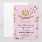 Royal Baby Shower in the Dream Castle 招待状 (正面/裏面)