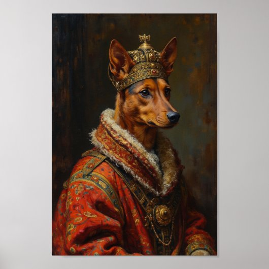Royal Basenji Portrait ポスター (正面)