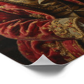 Royal Basset Hound Portrait ポスター (角)