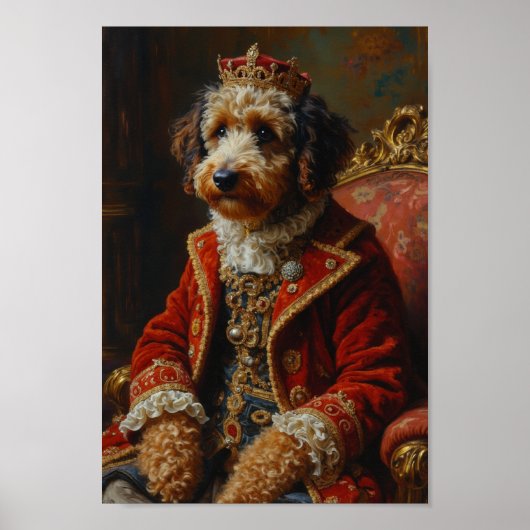 Royal Bernedoodle Portrait ポスター (正面)