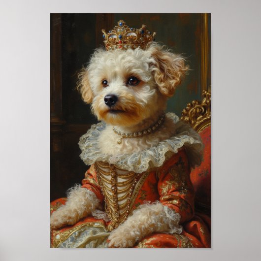 Royal Bichon Frise Portrait ポスター (正面)