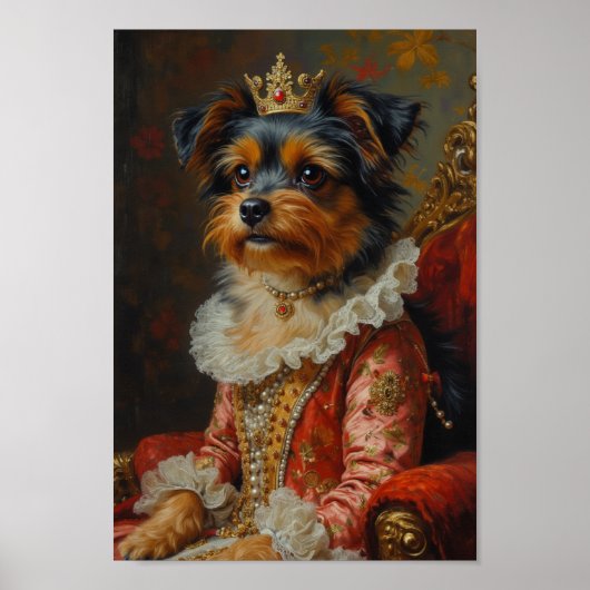 Royal Biewer Terrier Portrait ポスター (正面)