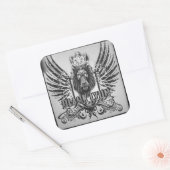 Royal black Lyon  スクエアシール (封筒)