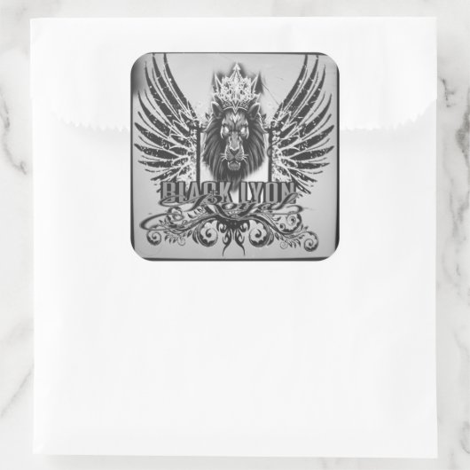 Royal black Lyon  スクエアシール (バッグ)