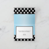 Royal Black Polka Dot Blue Thank You Cards サンキューカード (内部)