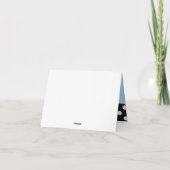 Royal Black Polka Dot Blue Thank You Cards サンキューカード (裏面)