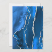 Royal Blue Agate Silver 25th Anniversary 招待状 (裏面)