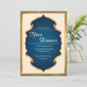 Royal Blue and Gold Iftar Dinner Invitation 招待状 (スタンド正面)