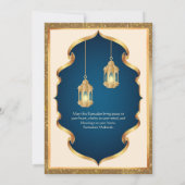 Royal Blue and Gold Iftar Dinner Invitation 招待状 (裏面)