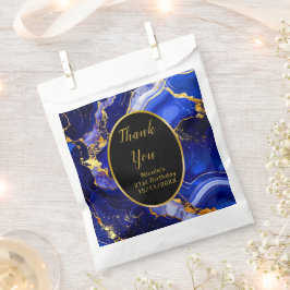 Royal Blue and Gold Marble Agate Birthday Party フェイバーバッグ