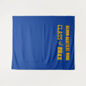 Royal Blue and Gold School Colors Photo Backdrop タペストリー (正面(横))