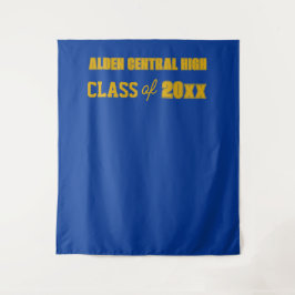 Royal Blue and Gold School Colors Photo Backdrop タペストリー