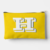 Royal Blue and Gold Team Pride Monogram アクセサリーポーチ (裏面)