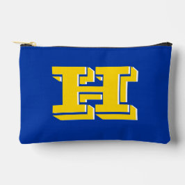 Royal Blue and Gold Team Pride Monogram アクセサリーポーチ