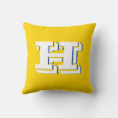 Royal Blue and Gold Team Pride Monogram クッション (裏面)