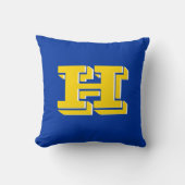 Royal Blue and Gold Team Pride Monogram クッション (正面)