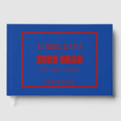 Royal Blue and Red School Colors Graduation ゲストブック (正面)