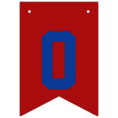 Royal Blue and Red School Colors Graduation バンティングフラッグ (第3の旗)