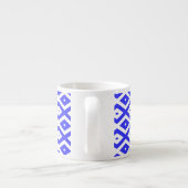 Royal blue and white diamond pattern エスプレッソカップ (裏面)