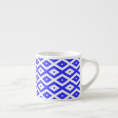 Royal blue and white diamond pattern エスプレッソカップ (右)