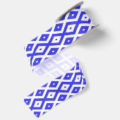 Royal blue and white diamond pattern サテンリボン (裏面)