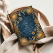 Royal Blue Celestial Wedding 招待状