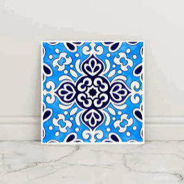 Royal Blue Ceramic Classic Geometric Mosaic タイル