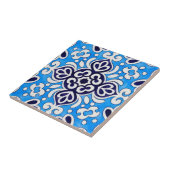 Royal Blue Ceramic Classic Geometric Mosaic タイル (側面)