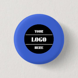Royal Blue Customizable Solid Round Button Pin 缶バッジ