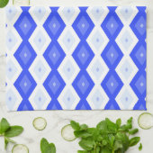 Royal blue diamond pattern キッチンタオル (折り畳み)