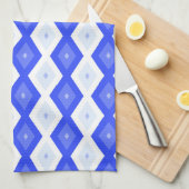 Royal blue diamond pattern キッチンタオル (四つ折り)